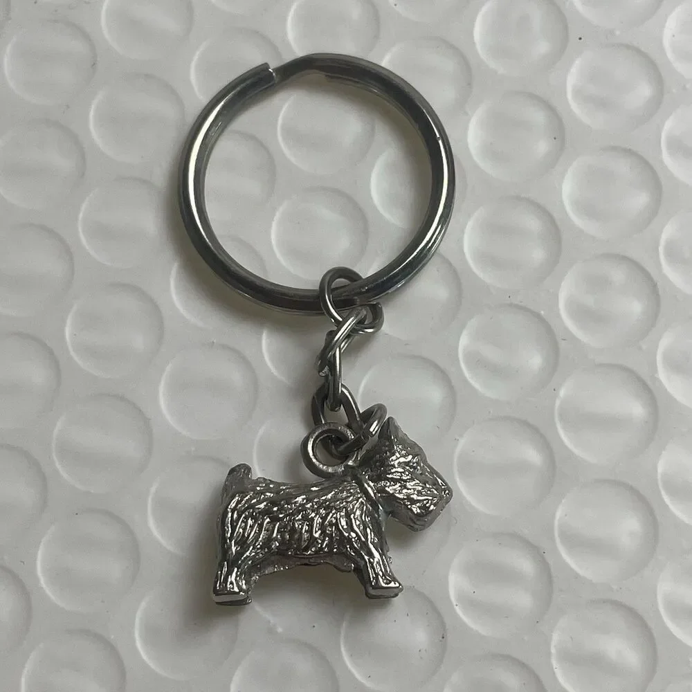 Scotty Dog Key Chain Silver